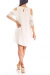 ROBE EPAULES DENUDEES S9285 BLANC