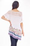 TUNIC BI MATERIAL S9271 WHITE