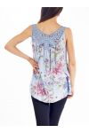 TOP IMPRIME DOS GUIPURE S9257 BLEU