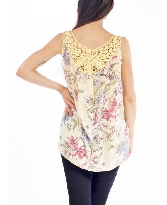 PRINTED TOP LACE S9257 YELLOW
