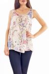 PRINTED TOP LACE S9257 BEIGE