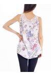 TOP IMPRIME DOS GUIPURE S9257 BLANC