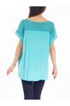 TUNIC EMBROIDERY SEQUINS S9268 BLUE LAGOON