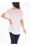 TUNIC EMBROIDERY SEQUINS S9268 WHITE