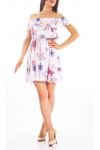 ROBE A FLEURS S9291 BLANC
