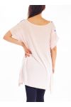 TUNIQUE A FLEURS ET PAILLETTES S9282 ROSE