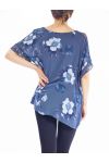 PRINTED TOP LACE S9274 NAVY