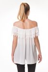 TOP SCHULTERN DENUDEES SPITZE S9325 WEIß