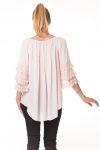 TUNICA MANICHE in PIZZO S9326 ROSA