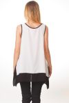 TOP bicolore S9261 BIANCO