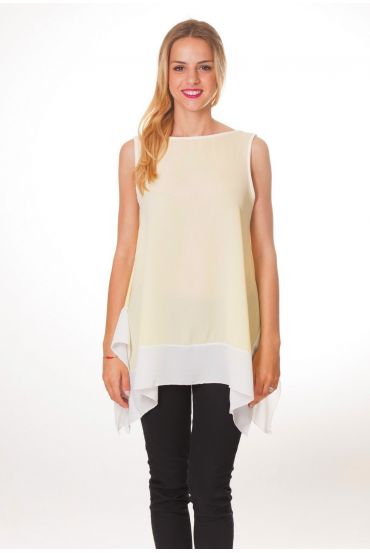 TOP bicolore S9261 GIALLO