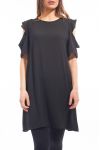 TUNIC BAR SHOULDERS S9135 BLACK