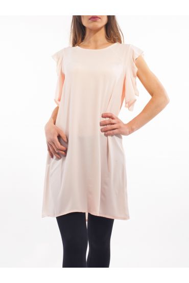 TÚNICA VESTIDO de HOMBROS ABRIR S9135 ROSA