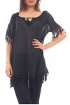 TÚNICA de HOMBROS DENUDEES S9237 NEGRO