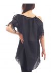 TUNIC BAR SHOULDERS S9237 BLACK