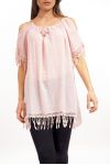 TÚNICA de HOMBROS DENUDEES S9237 ROSA