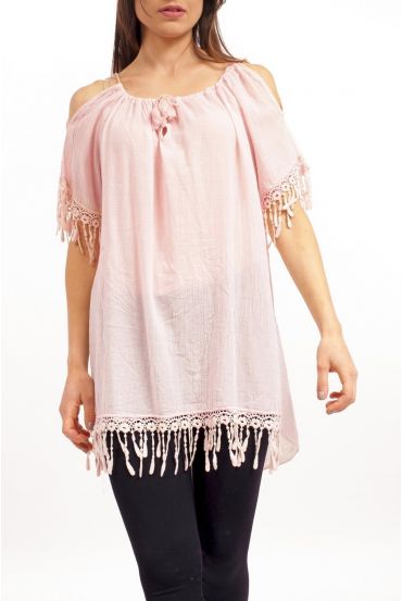 TÚNICA de HOMBROS DENUDEES S9237 ROSA