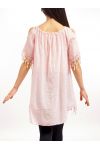 TUNIC BAR SHOULDERS S9237 ROSE