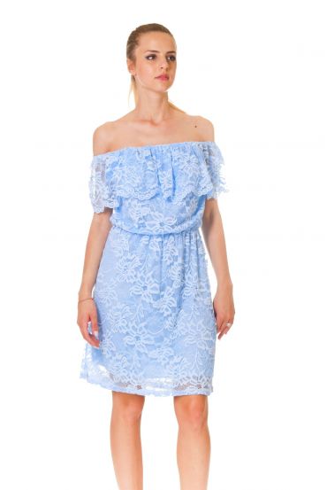 DRESS LACE S9373 BLAUW