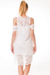 ROBE DENTELLE EPAULES DENUDEES S9320 BLANC