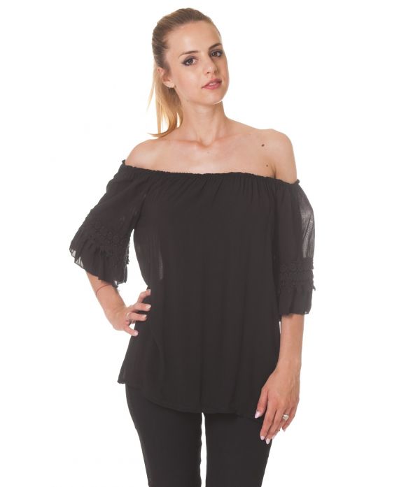 TOP in PIZZO S9323 NERO