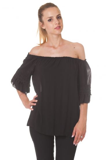 TOP in PIZZO S9323 NERO