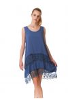 ROBE TUNIQUE SUPERPOSITION S9329 BLEU