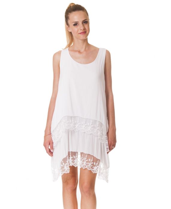 SUPERPOSED DRESS/TUNIC S9329 WHITE