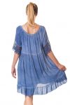 ROBE TUNIQUE DENTELLE S9330 BLEU