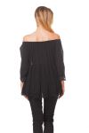 TUNICA in PIZZO S9367 NERO