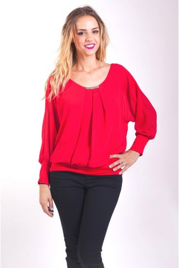 BLUSE 4011 ROT