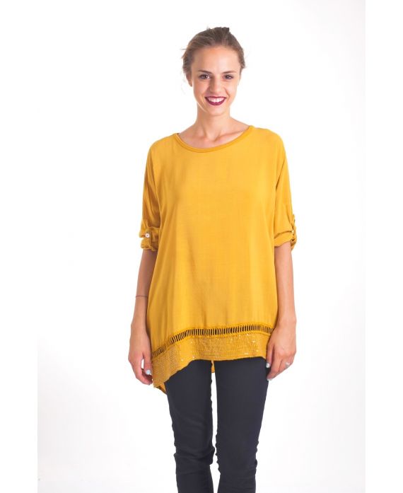 TUNIC SEQUINS 4022 MUSTARD