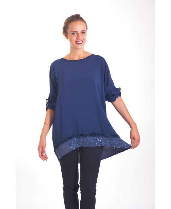 TUNIEK PAILLETTEN 4022 BLAUW