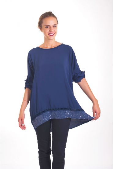 TUNIC SEQUINS 4022 BLUE