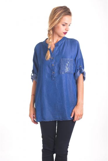 TUNIC JEANS SEQUINS 4032