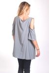 TUNIC SHOULDERS DENUDEES 4034 MILITARY GREEN