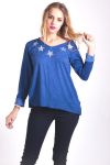 T-SHIRT ESTRELLAS 4033 AZUL