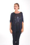 T-SHIRT DE ESTRELLA LENTEJUELAS 4019 NEGRO