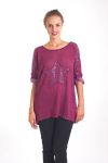 T-SHIRT ETOILE PAILLETTES 4019 BORDEAUX