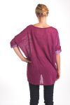 T-SHIRT ETOILE PAILLETTES 4019 BORDEAUX