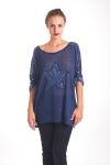 T-SHIRT ETOILE PAILLETTES 4019 BLEU