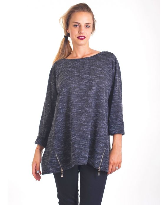 PULL ZIPPE 4026 NOIR