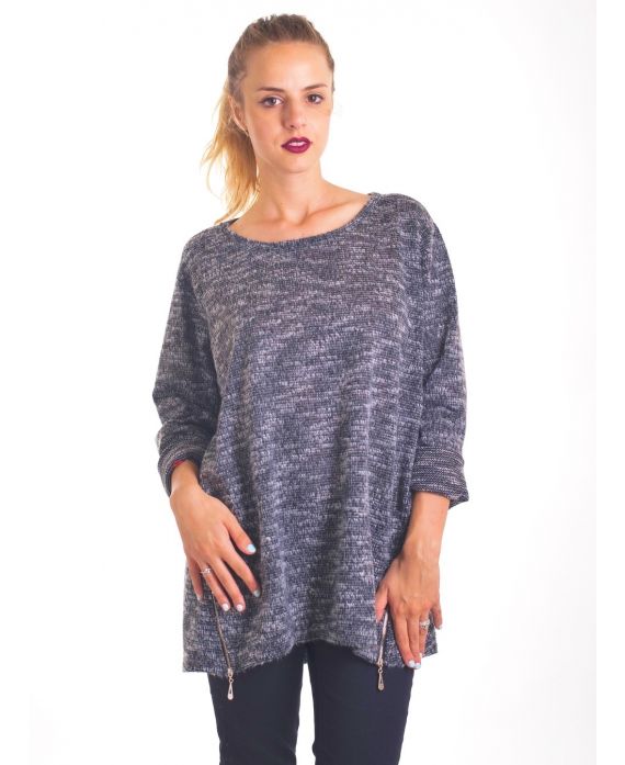 PULL ZIPPE 4026 GRIS