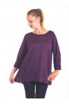 MAGLIONE ZIP 4026 BORDEAUX