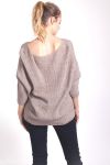 MOHAIR PULLOVER LUREX 4036 TAUPE