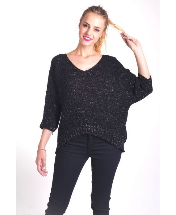 MOHAIR PULLOVER LUREX 4036 SCHWARZ