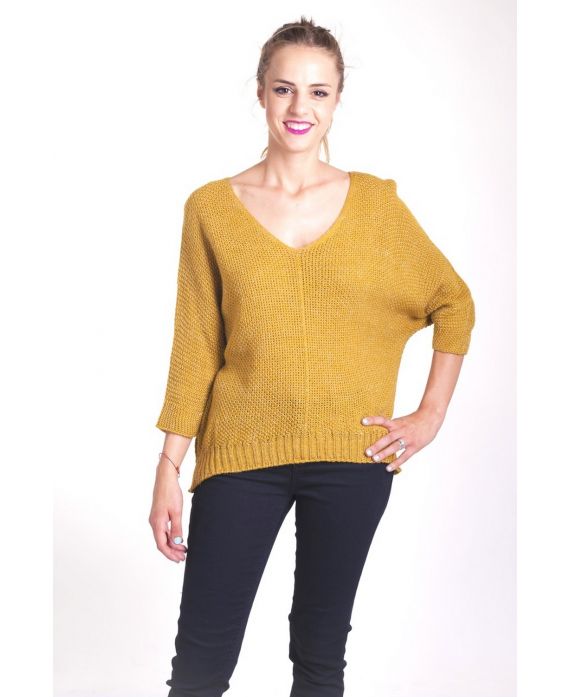 MOHAIR PULLOVER LUREX 4036 SENF