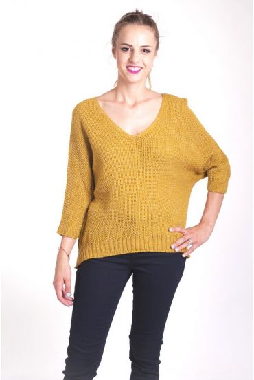 MOHAIR PULLOVER LUREX 4036 SENF