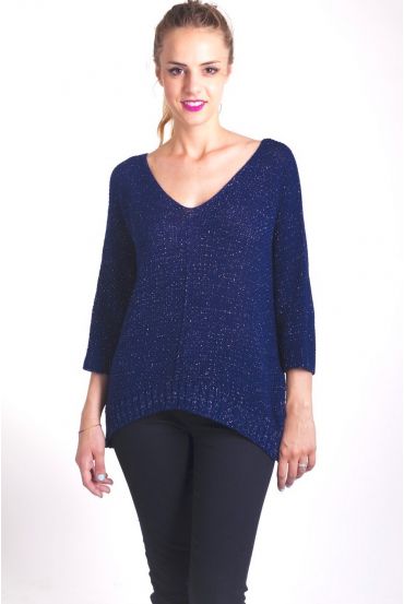 MOHAIR PULLOVER LUREX 4036 BLAU