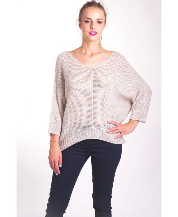 SWEATER MOHAIR LUREX 4036 BEIGE